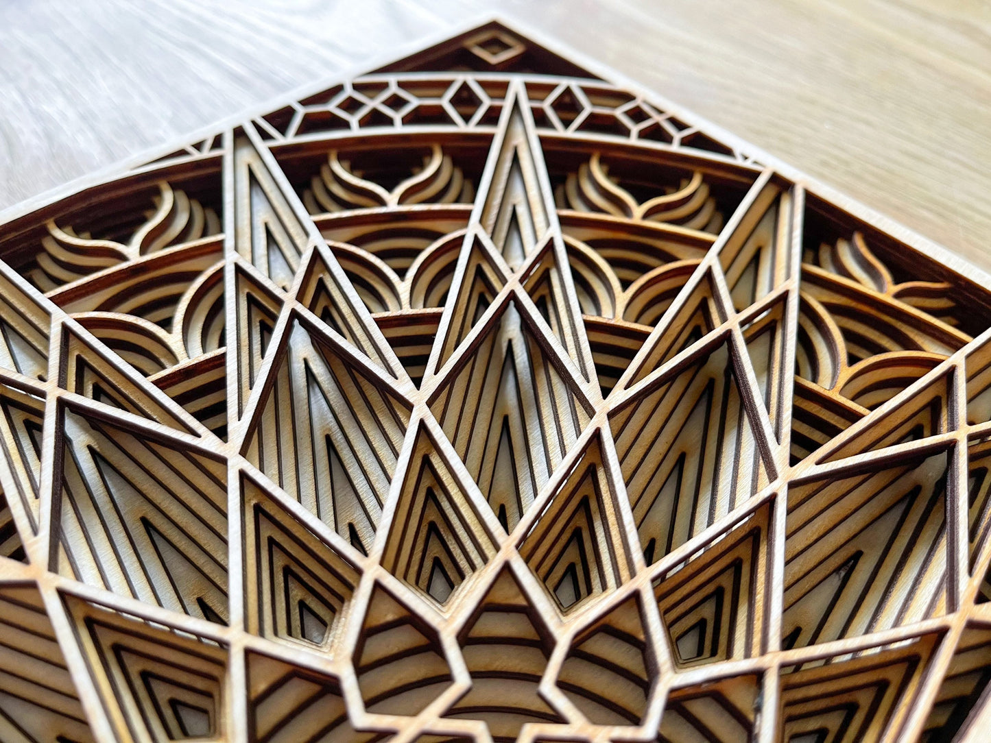 Multi layer mandala wooden art