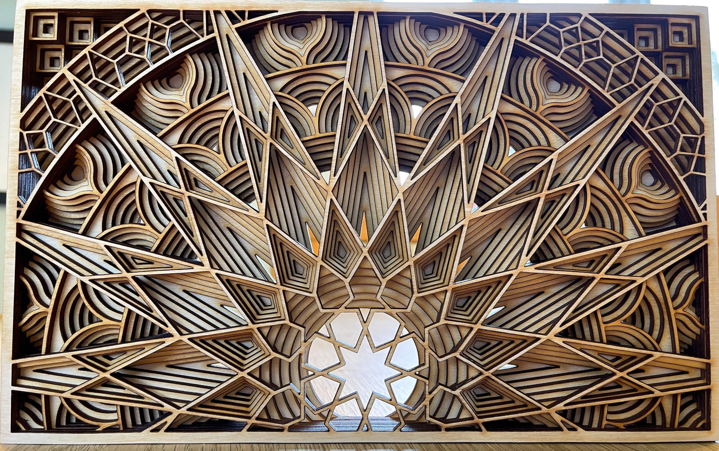 Multi layer mandala wooden art