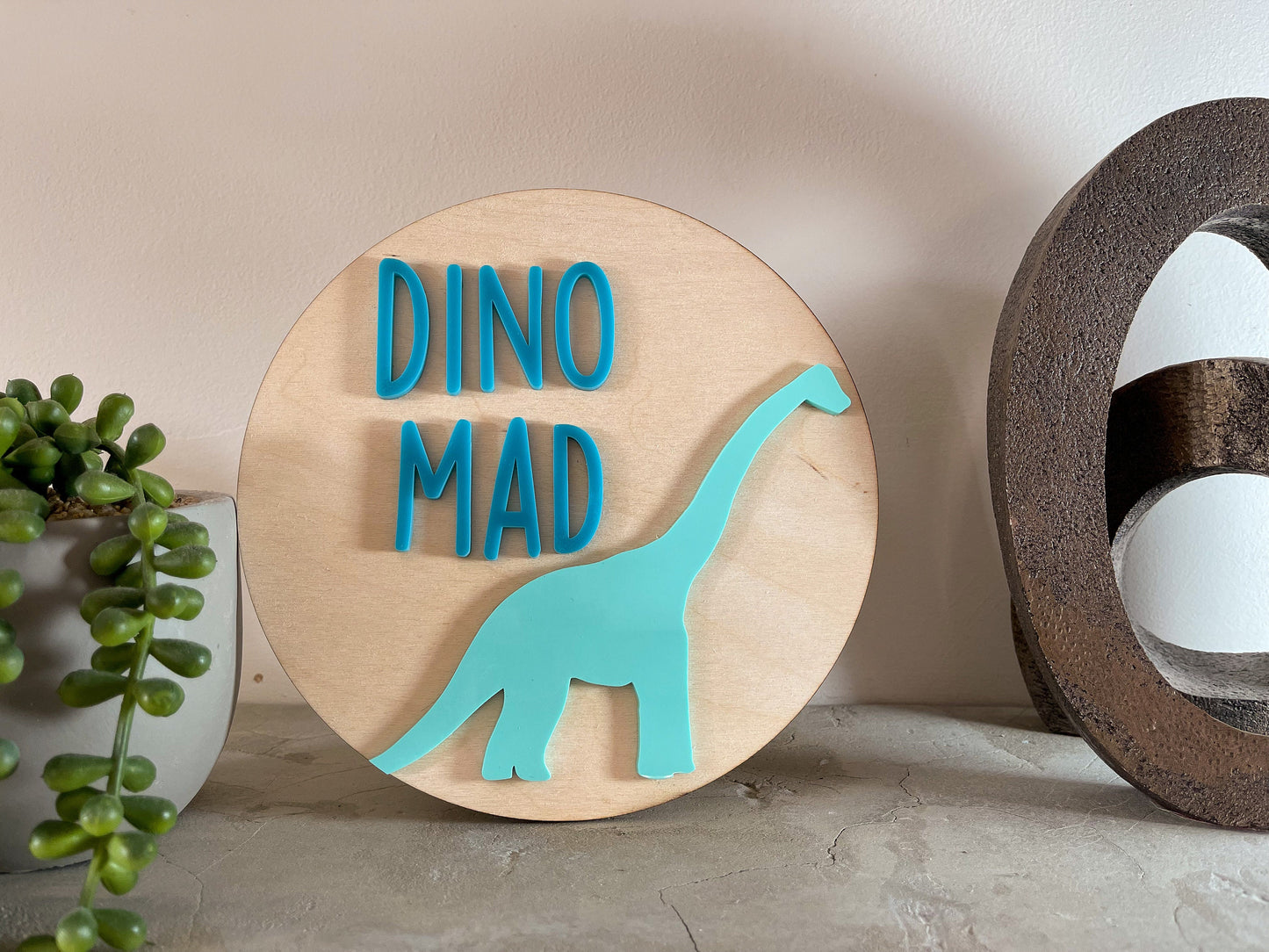 Dino Mad dinosaur plaque, child's bedroom, nursery sign, nursery decor, bedroom decor