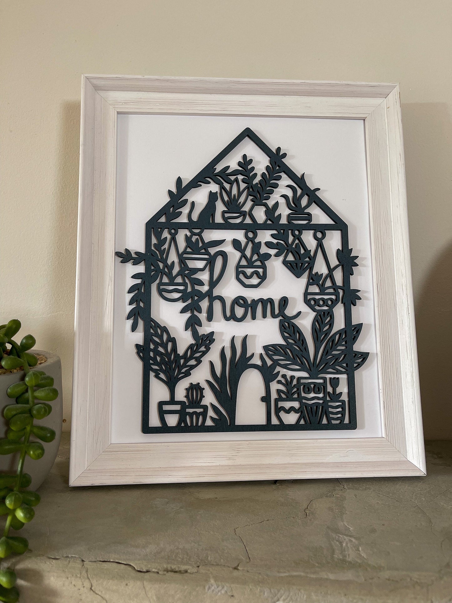 Large Home artwork in frame, home decor, home sweet home, home decor wall art, home sign